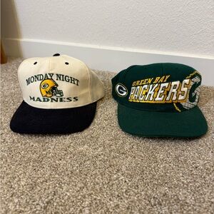 Vintage Green Bay Packers Sports Specialities Snapback Hat Bundle